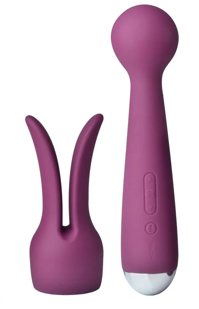 Универсальный массажер с насадкой Svakom Emma, фиолетовый