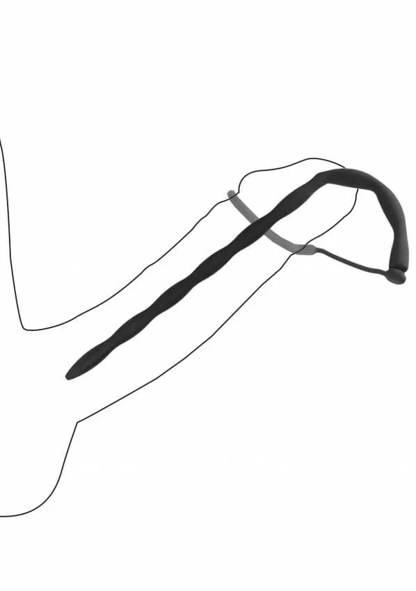 уретральный катетер с эрекционным кольцом urethral sounding, черный в Краснодаре