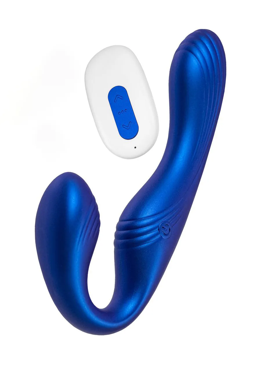 страпон безремневой l'eroina app ardee с управлением от приложения и пульта, силикон, синий, 31 см в Краснодаре