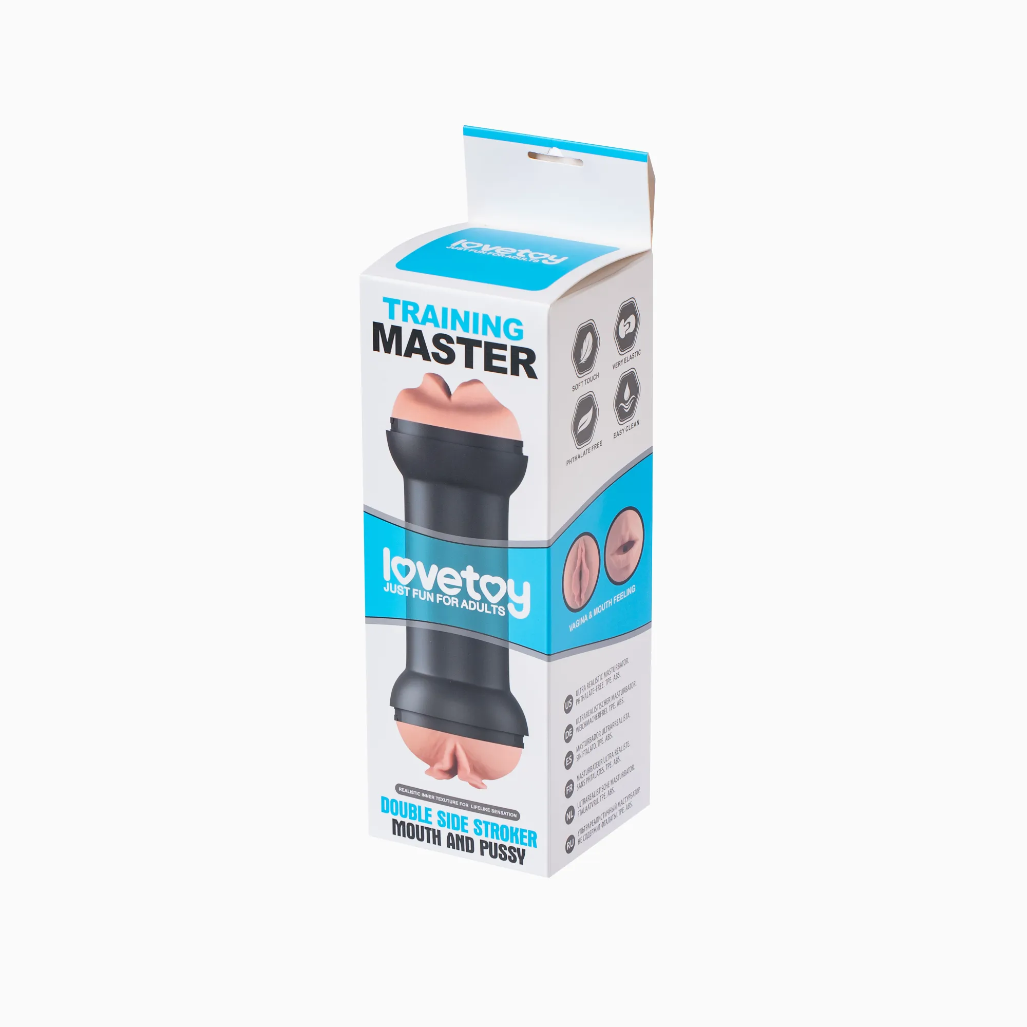 Мастурбатор Lovetoy Double Side Stroker-Mouth and Pussy, двусторонний