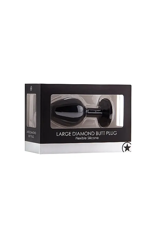 анальная пробка с кристаллом diamond butt plug (large) в Краснодаре