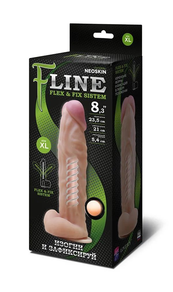 фаллоимитатор неоскин на присоске flex & fix sistem в Краснодаре