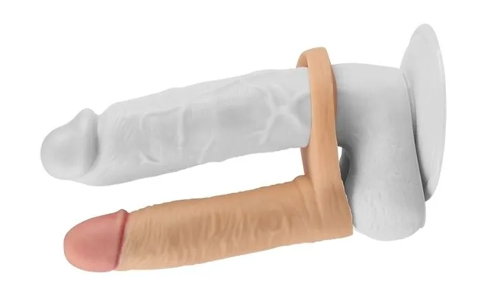 насадка lovetoy the ultra soft double 5.8, телесная в Краснодаре