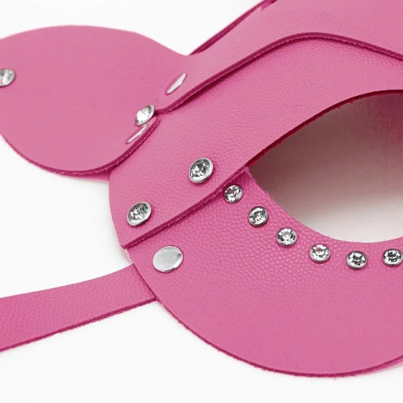 маска кошки со стразами pinkrabbit, розовая в Краснодаре