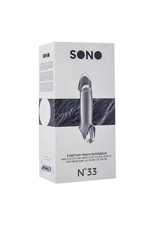 увеличивающая насадка закрытого типа с кольцом для фиксации на мошонке no.33 - stretchy penis extens в Краснодаре