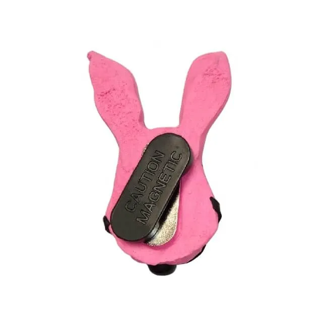 брошь pinkrabbit розовый кролик с черным кляпом, на магните в Краснодаре