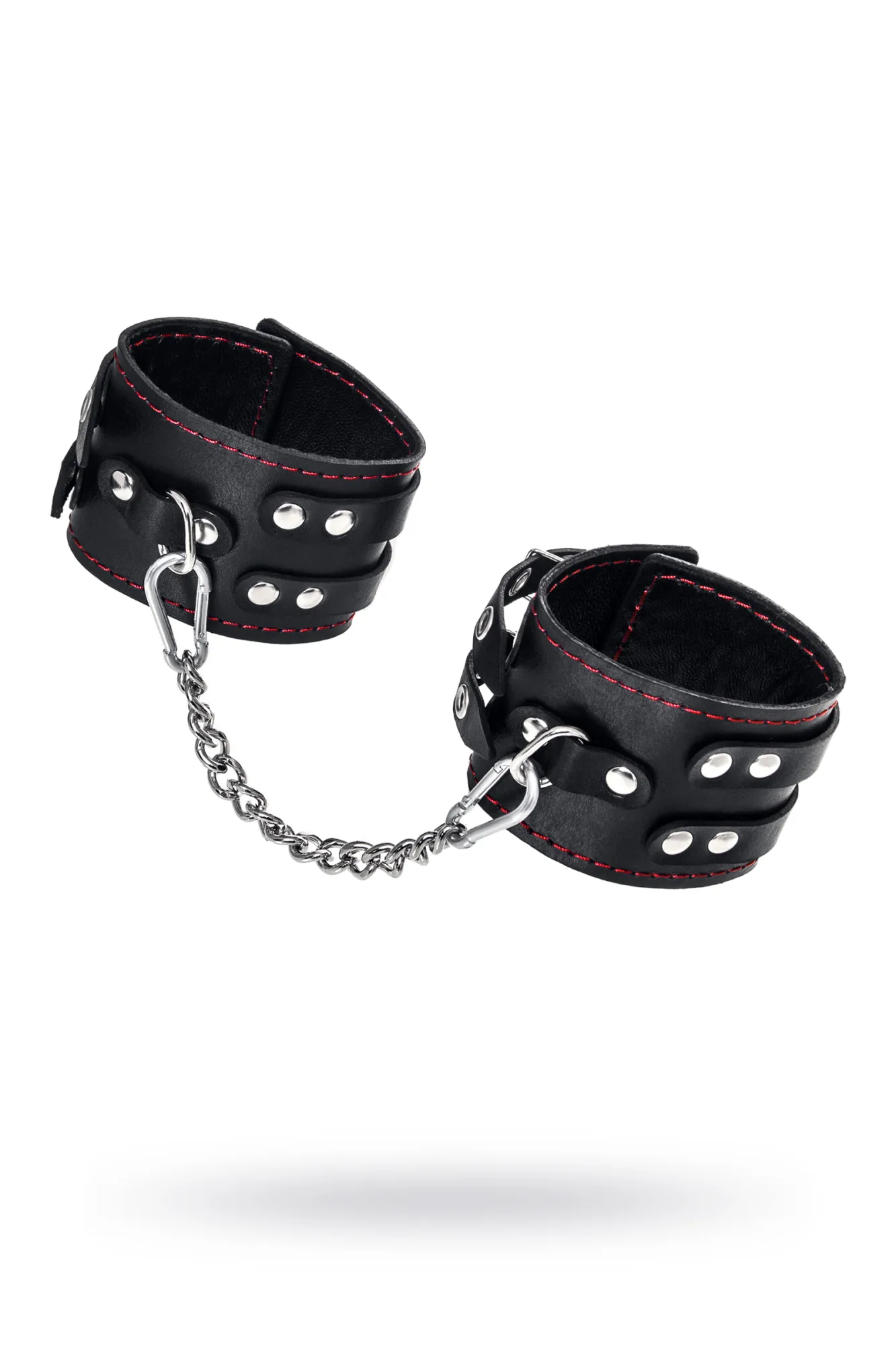 оковы pecado bdsm, с двумя ремнями и черной подкладкои, натуральная кожа, черные в Краснодаре