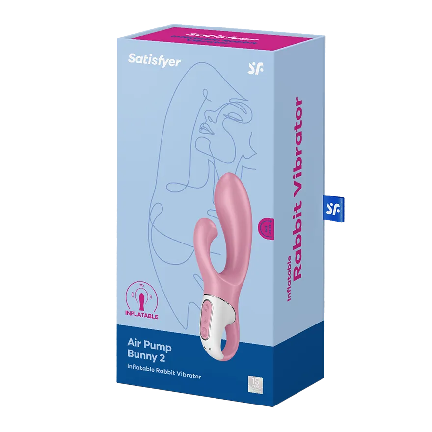 Вибратор с Функцией Расширения Satisfyer Air Pump Bunny 2 light red 038575SA