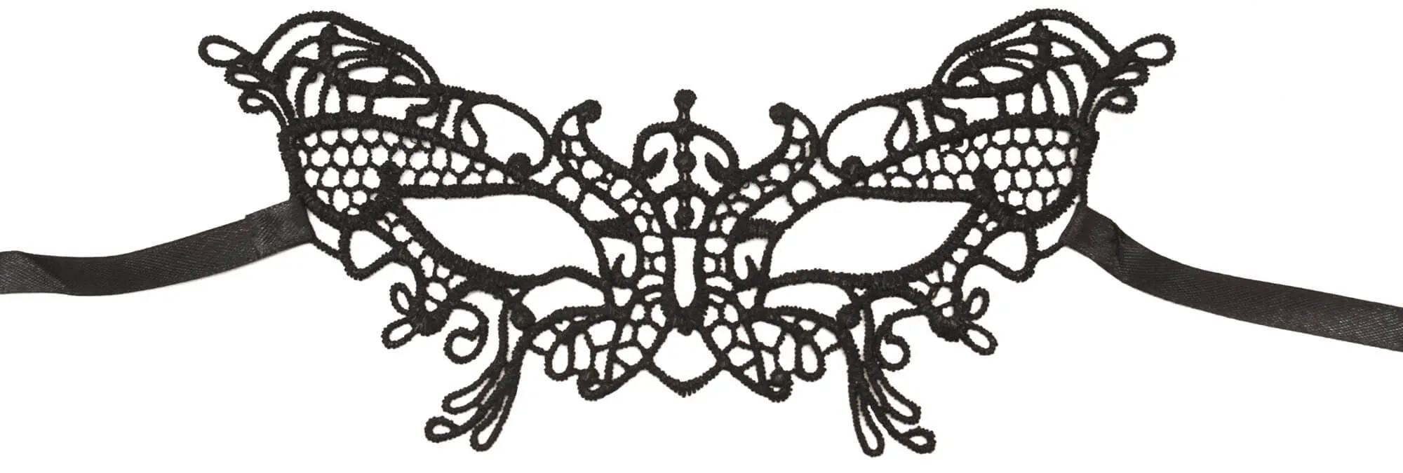 Эротическое маска кружевная узкая, черная в Краснодаре