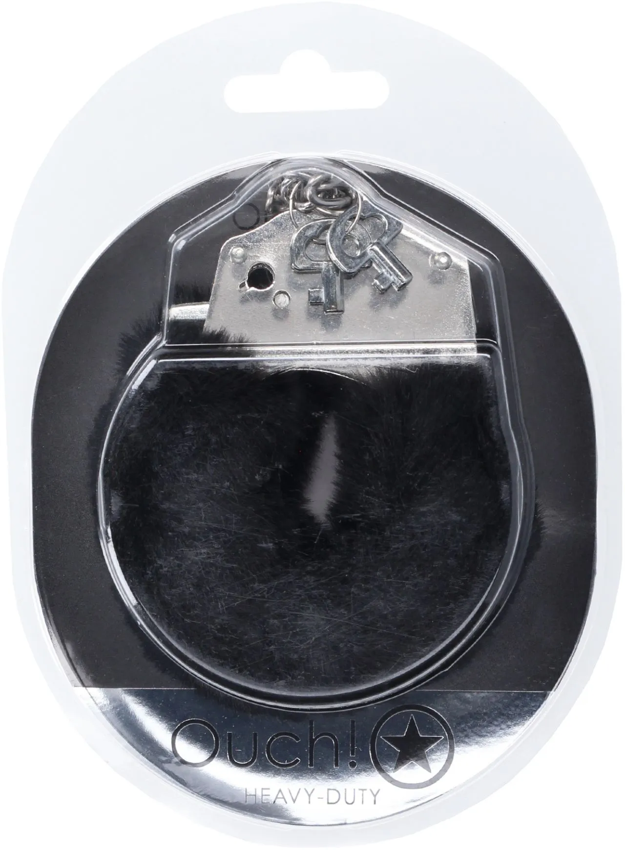 наручники для эротических игр heavy-duty fluffy handcuffs - black в Краснодаре