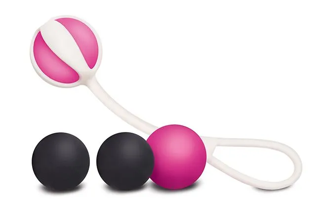 вагинальные шарики gvibe geisha balls magnetic, черно-розовые в Краснодаре