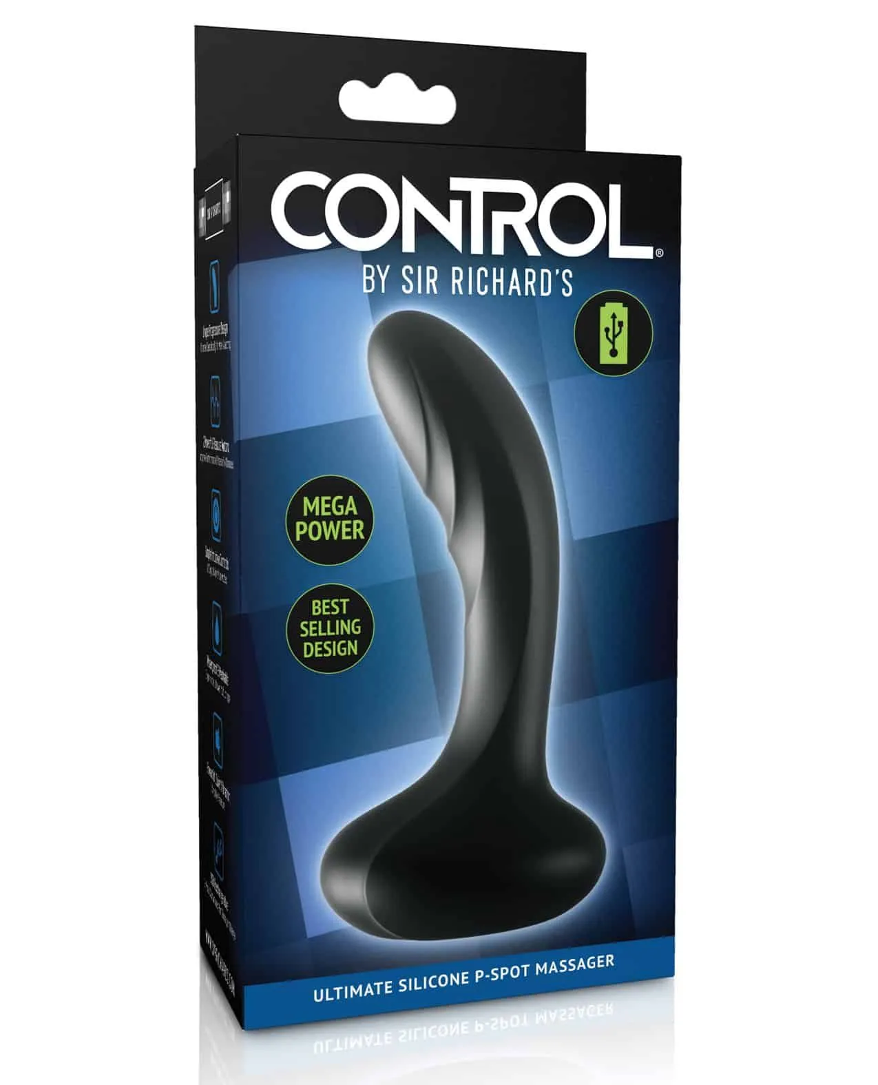 анальный вибростимулятор изогнутый control by sir richards silicone pspot massager, черный в Краснодаре
