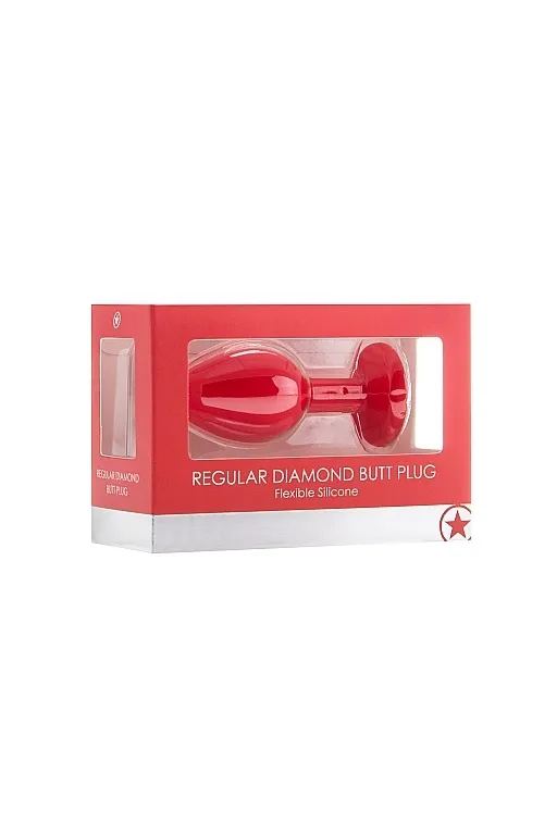 анальная пробка с кристаллом diamond butt plug (medium) в Краснодаре