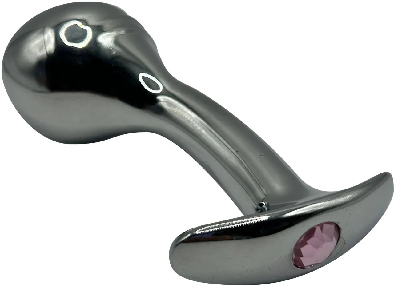 изогнутая алюминивая анальная пробка для ношения small в Краснодаре