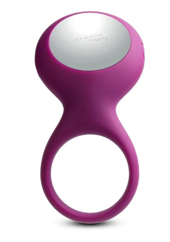 виброкольцо со стимулятором svakom tyler, фиолетовое в Краснодаре