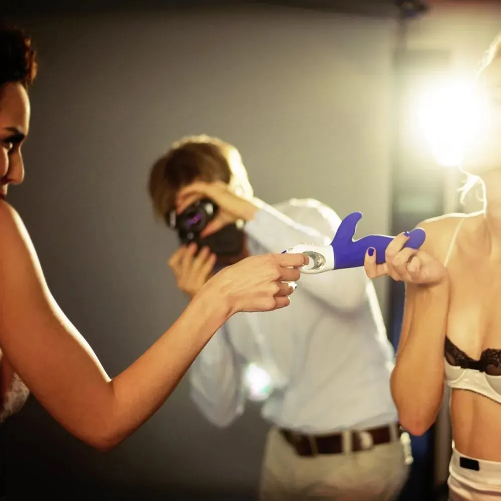 вибратор-кролик ff lady bi, синий. 1211056 в Краснодаре