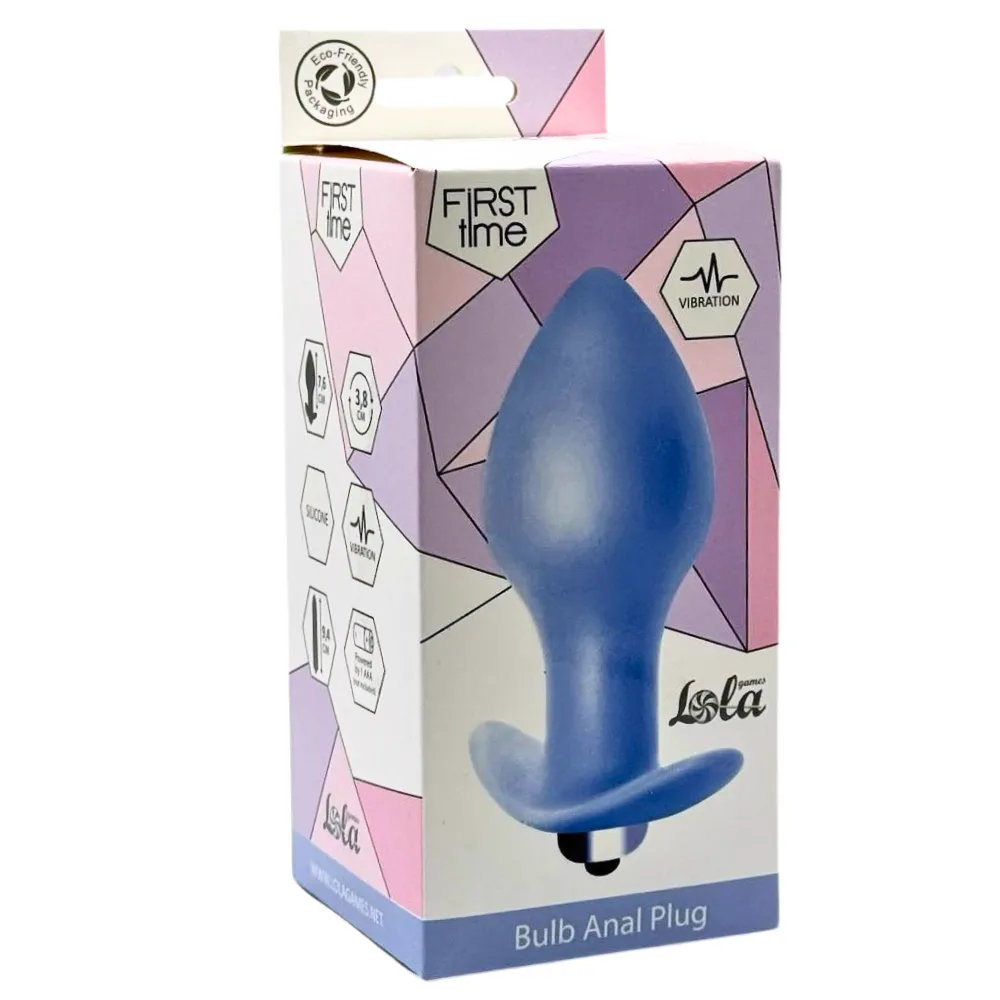 анальная пробка с вибрацией bulb anal plug blue (батарейки ааа) 5006-02lola в Краснодаре
