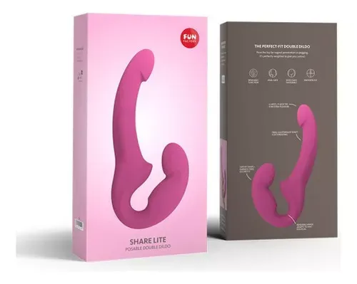 Анатомический безремневой страпон FF SHARE LITE (розовый)/25500