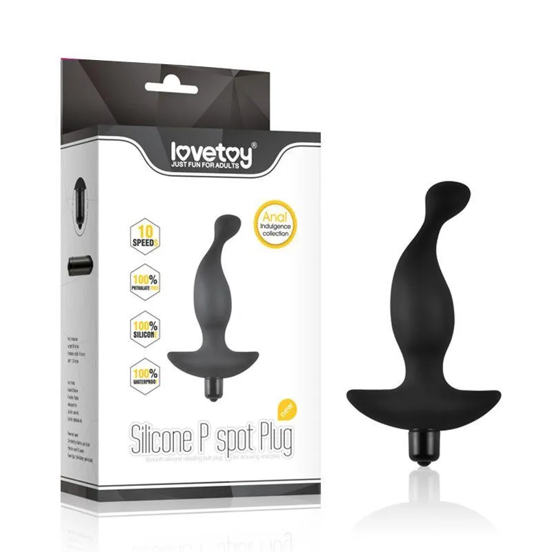анальная пробка фигурная lovetoy p spot plug, чёрная в Краснодаре