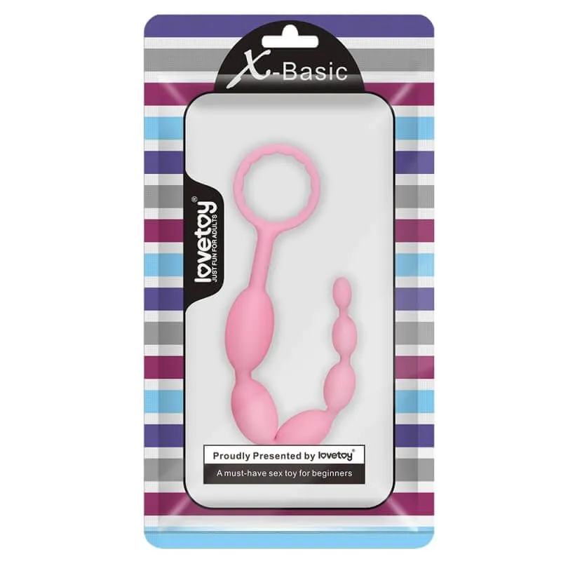 анальная елочка lovetoy x-basic 10, розовая в Краснодаре
