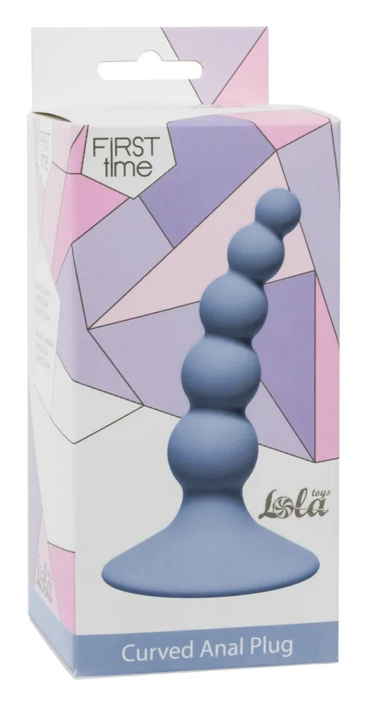 анальная пробка ribbed plug blue 4108-02lola в Краснодаре
