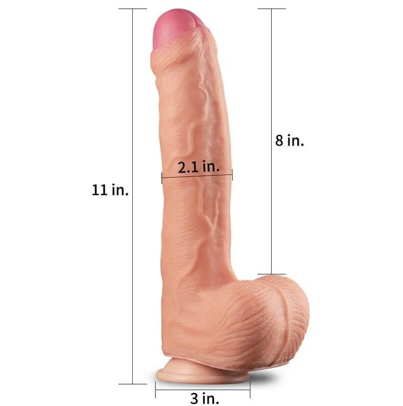 фаллоимитатор lovetoy 12 inch dual layered nature cock king sized, телесный в Краснодаре