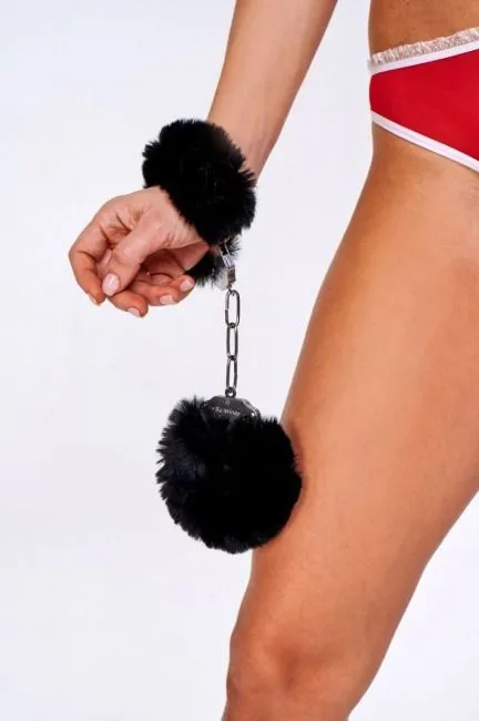 наручники декоративные le frivole be mine, с черным мехом в Краснодаре