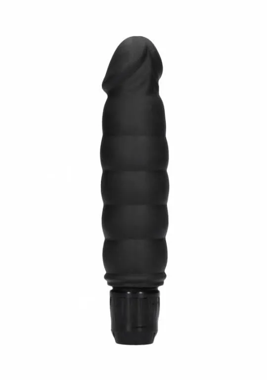 Вибромассажер Ribbed Multispeed Vibrator, чёрный