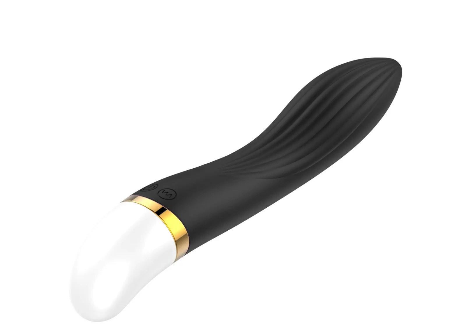 вибратор силиконовый изогнутая волна 20 х 3,7 см,черный 47549-mm в Краснодаре