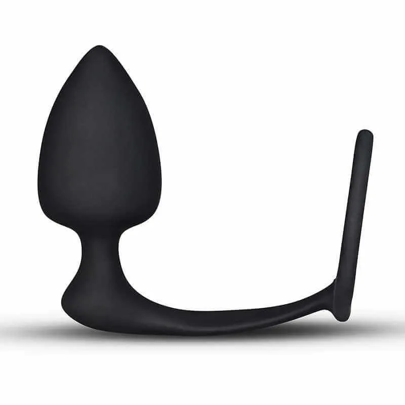анальная пробка lovetoy combo threat cockring plug, черная в Краснодаре