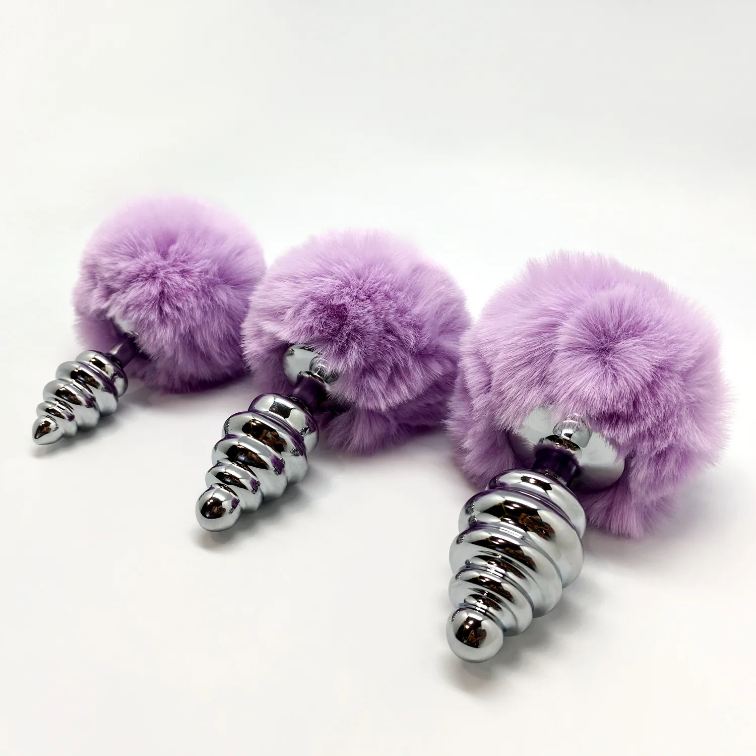 анальная пробка metal anal fluffly twist plug s purple 70390al в Краснодаре