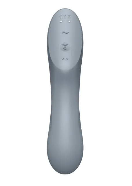 двухсторонний стимулятор с вибрацией и вакуумно-волновым эффектом curvy trinity 3 (bluegrey) (eu+wor в Краснодаре