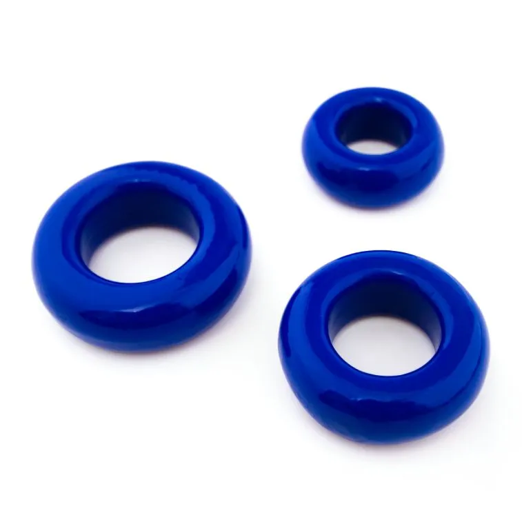 набор эрекционных колец pinkrabbit toyz, синий в Краснодаре