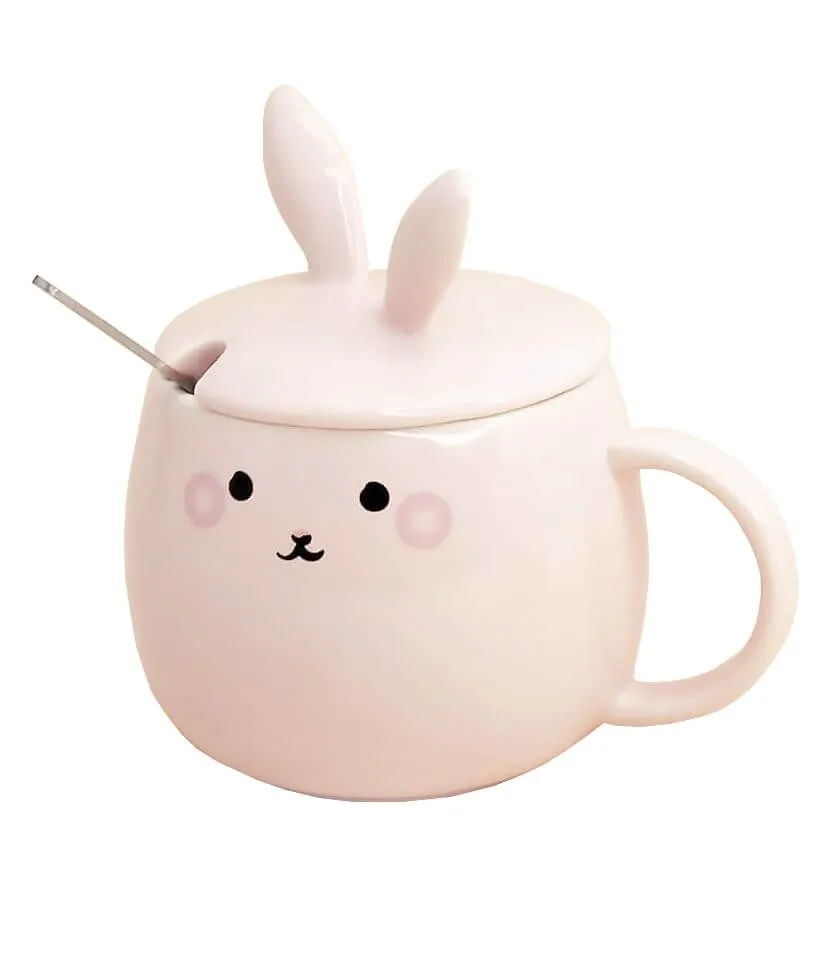 кружка керамическая зайка ушастик, розовая в Краснодаре