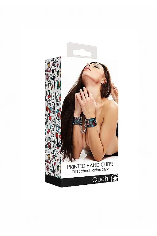 наручники на цепочке printed hand cuffs old school tattoo style в Краснодаре