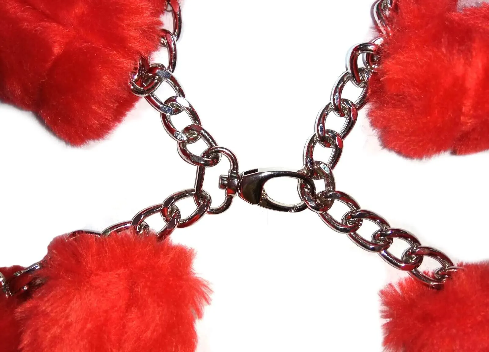 наручники и поножи декоративные i sexy меховое искушение, красные в Краснодаре