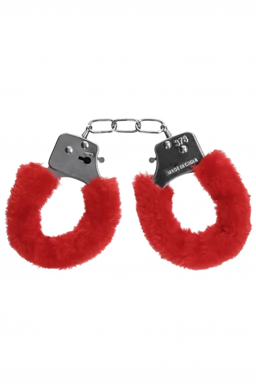 металлические наручники с меховой обивкой pleasure handcuffs furry в Краснодаре