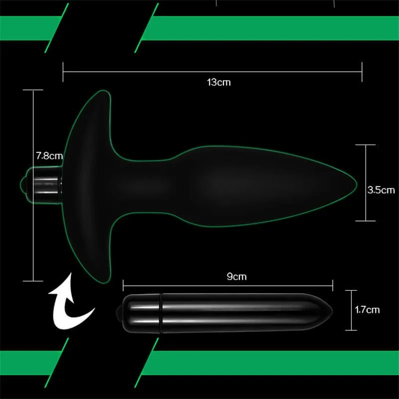 анальная пробка lovetoy silicone fantasy anal plug, с вибрацией, чёрная в Краснодаре