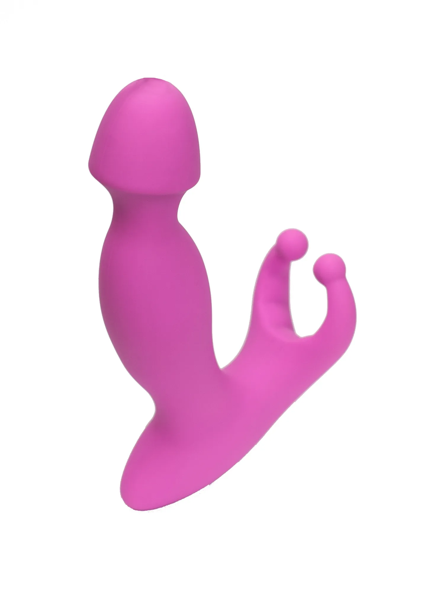 Вибромассажер розовый с доп.стимуляцией 47458-1MM