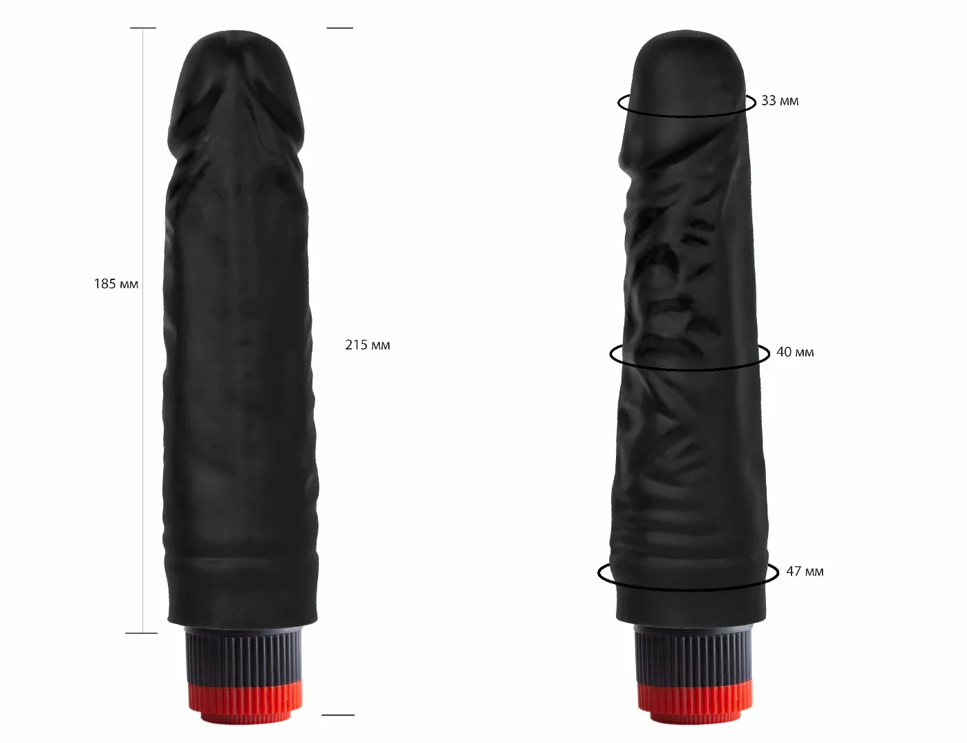 вибратор реалистик черный  биоклон 411100ru в Краснодаре