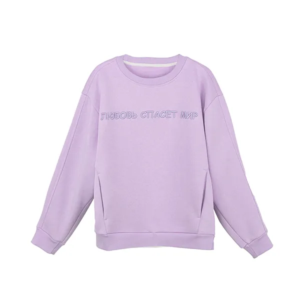 Свитшот PinkRabbit идеальный оверсайз, лавандовый