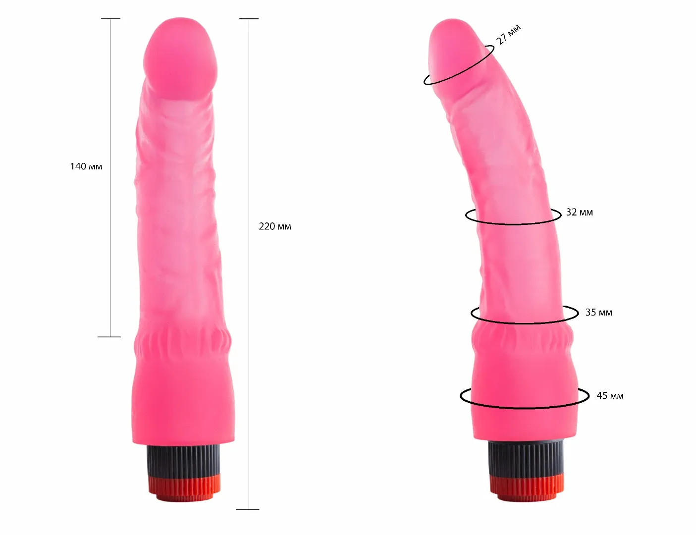 вибратор гелевый розовый 220300ru в Краснодаре