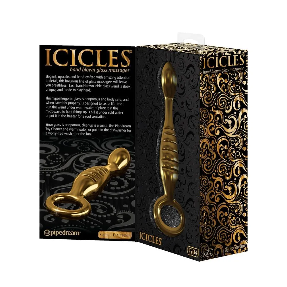 фаллоимитатор pipedream icicles gold edition g04, стеклянный в Краснодаре