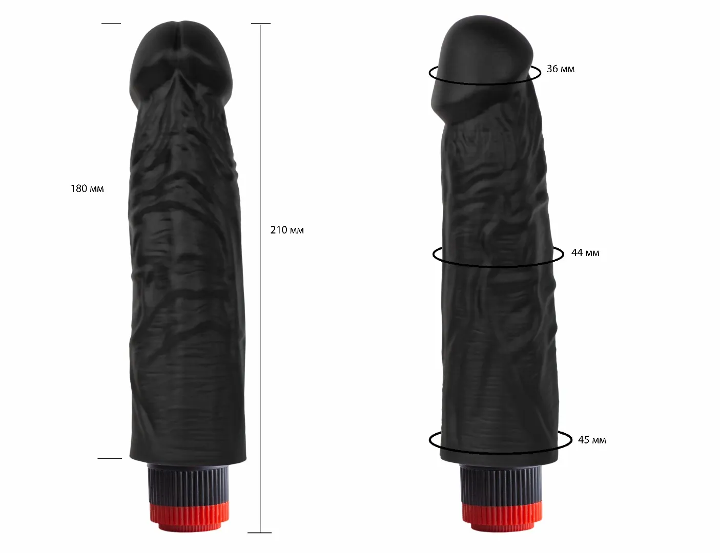 вибратор реалистик черный  биоклон 417400ru в Краснодаре