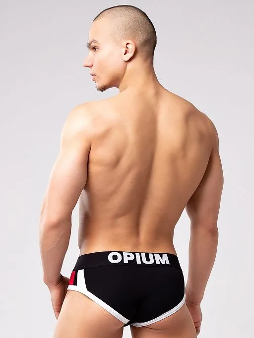 Эротическое трусы мужские слипы opium r137, черные в Краснодаре