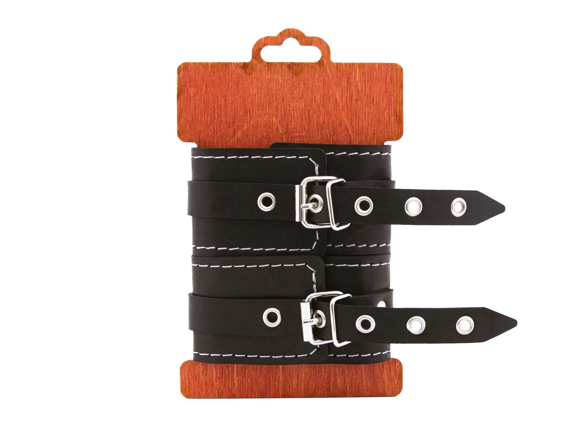 оковы pinkrabbit из натуральной кожи, с белой строчкой в Краснодаре