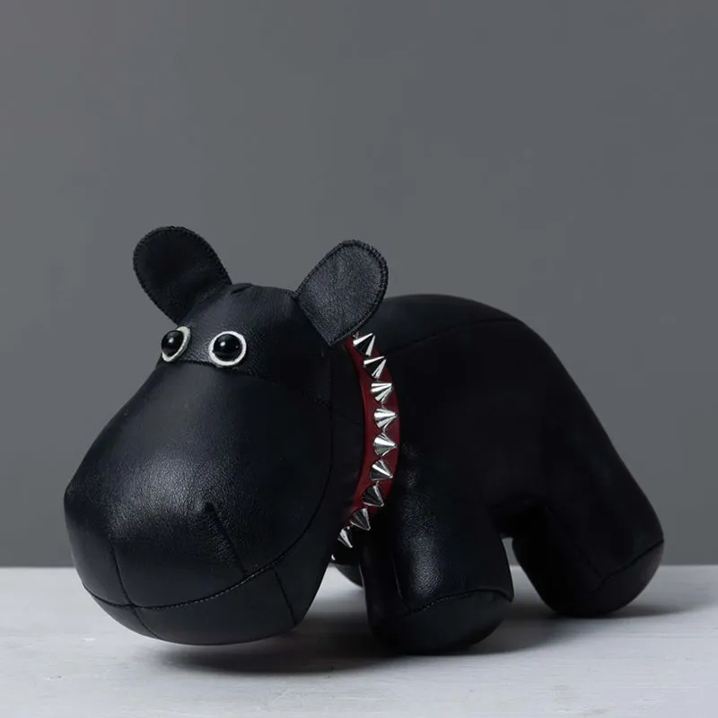 бегемот из натуральной кожи,черный в Краснодаре