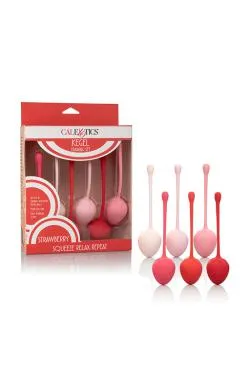 набор необычных одинарных вагинальных шириков в виде клубники kegel training set strawberry в Краснодаре