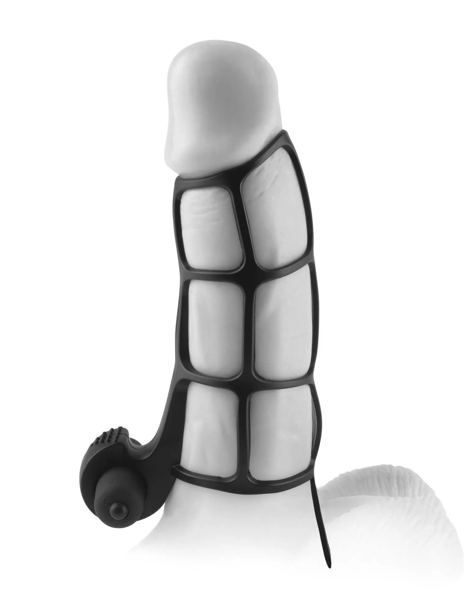 Вибронасадка Pipedream Fantasy X-tensions Deluxe Silicone Power Cage, чёрная