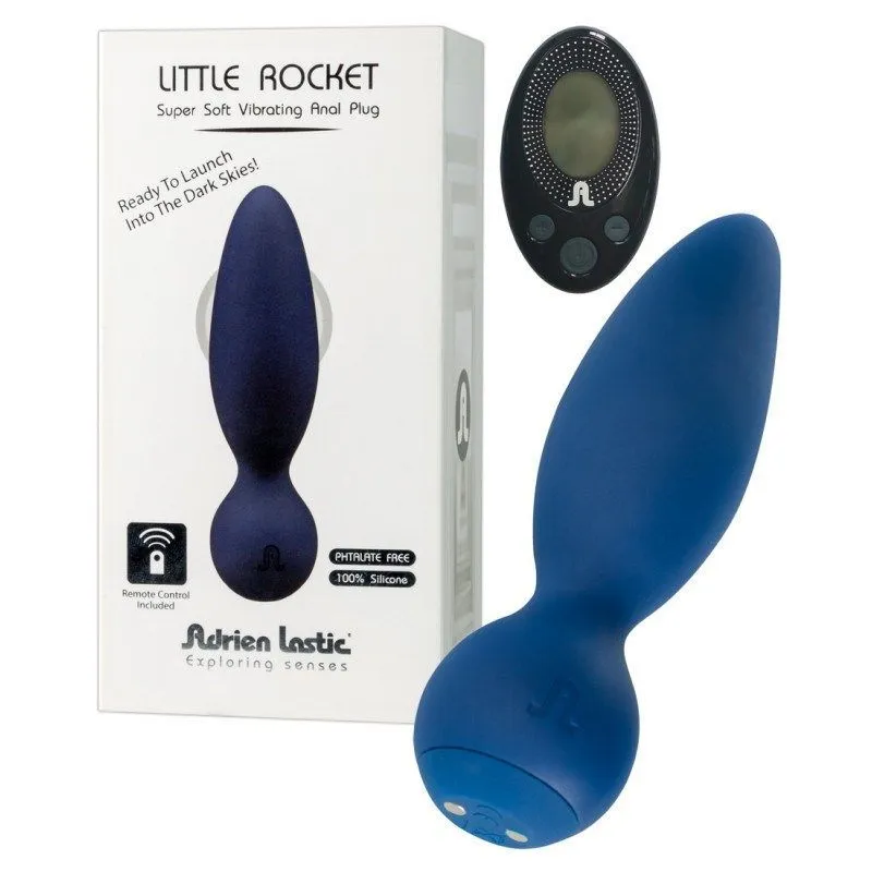 анальная пробка adrien lastic little rocket на ду, синяя в Краснодаре